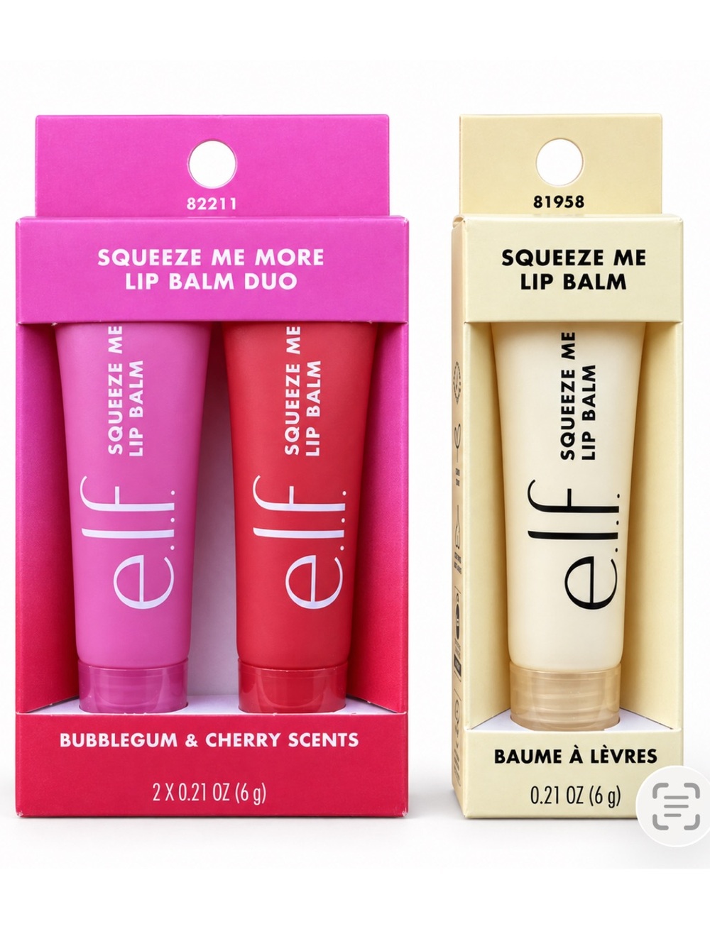 e.l.f. Cosmetics Squeeze Me More Lip Balm Trio Bubblegum/Cherry/Vanilla Frosting